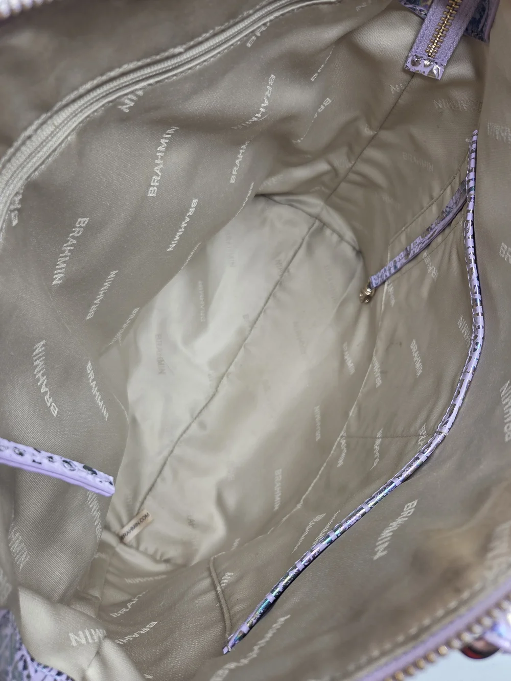 💜▪️Brahmin ▪️✨RARE✨️ Large Duxbury Violet Wonderland Melbourne Croc Satchel Bag